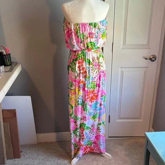 Lilly Pulitzer for Target Floral Maxi Dress - Pink, Green, Blue - Picture 5 of 9